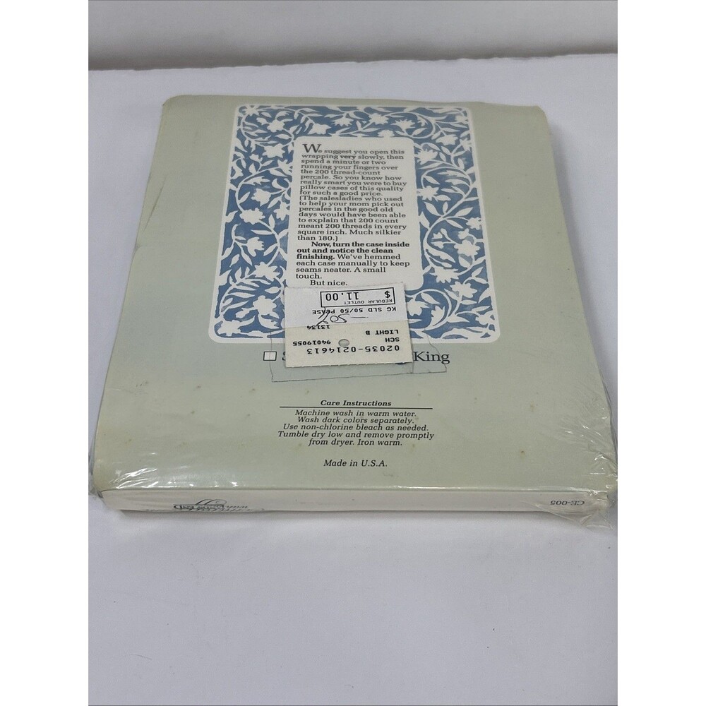 Lands End Coming Home King Pillowcases Set Of 2 Light Blue - Picture 5 of 6
